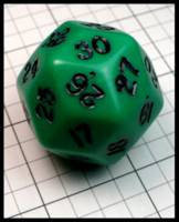 Dice : Dice - 30D - Green with Black Numerals - Dark Ages